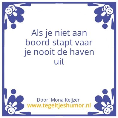 Tegeltje: Kansen pakken