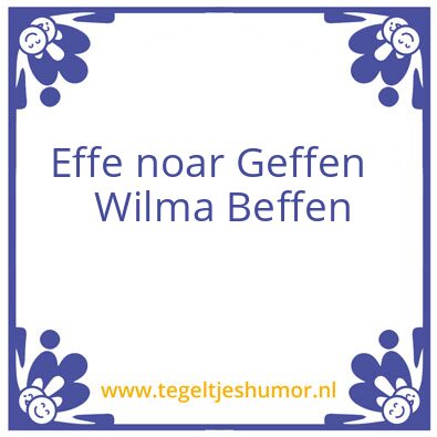 Tegeltje: wilm