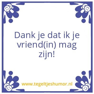 Tegeltje: Vriendschap