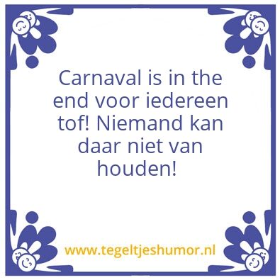Tegeltje: Carnaval