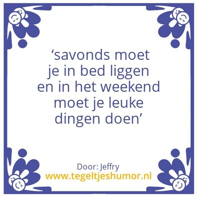 Tegeltje: Waar