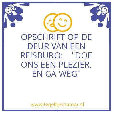 Tegeltje: REISBURO