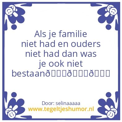 Tegeltje: fam