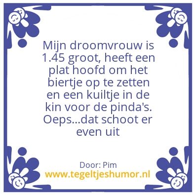 Tegeltje: droomvrouw