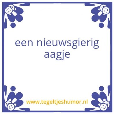 Tegeltje: Aagje
