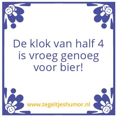 Tegeltje: bierregel