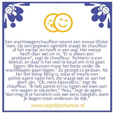 Tegeltje: Vrachtwagenchauffeur