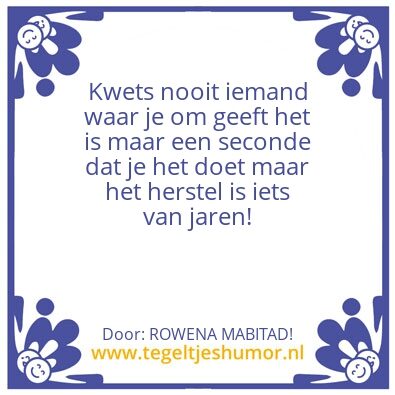 Tegeltje: Ouder worden