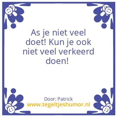 Tegeltje: werk