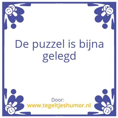Tegeltje: Tegeltje