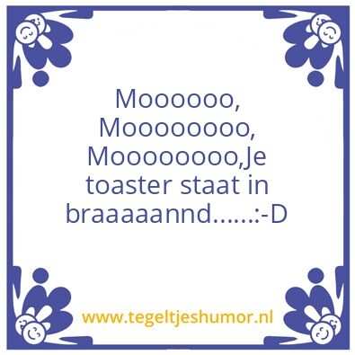 Tegeltje: Toaster