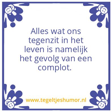Tegeltje: Complot