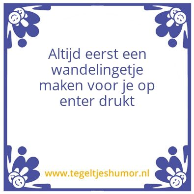 Tegeltje: Enter
