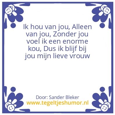 Tegeltje: Voor Sanne Loykens