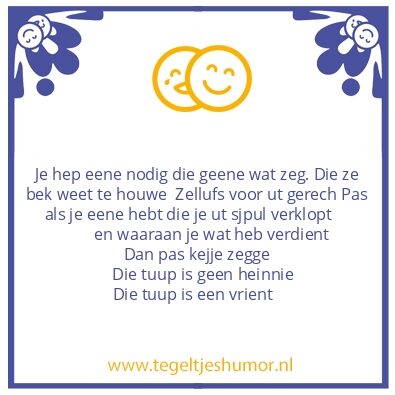 Tegeltje: Un Vrient