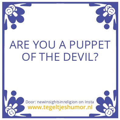 Tegeltje: Marionetje.