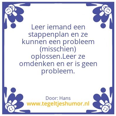 Tegeltje: Omdenker