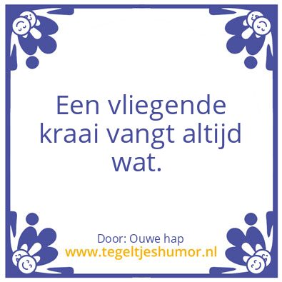 Tegeltje: Delftsblauw