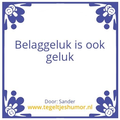Tegeltje: Geluk