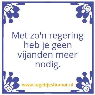 Tegeltje: Regering