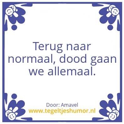 Tegeltje: Geen