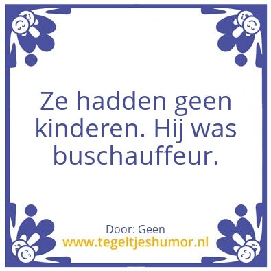 Tegeltje: Geen