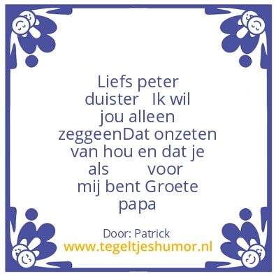 Tegeltje: voor mijn zoon