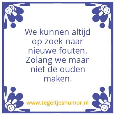 Tegeltje: Fouten