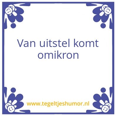 Tegeltje: Corona