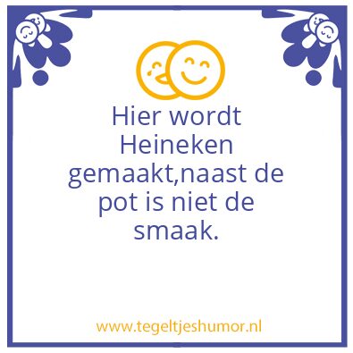 Tegeltje: Heineken