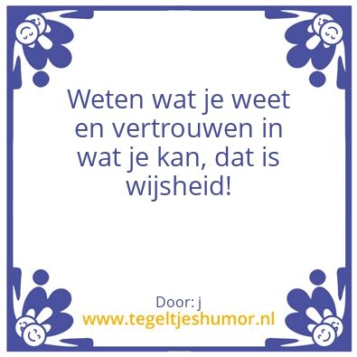 Tegeltje: wijsheid