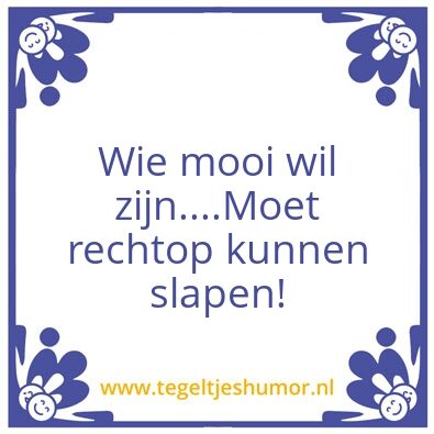 Tegeltje: Mooi