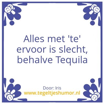 Tegeltje: Niet te hard werken Doutsen!