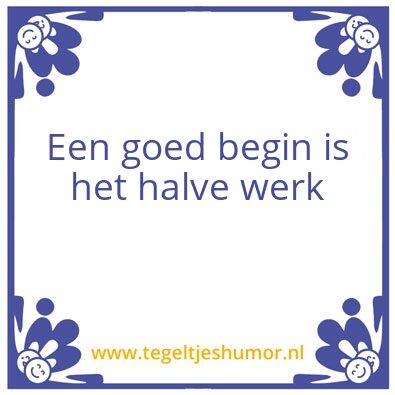 Tegeltje: Eenheid en rust!