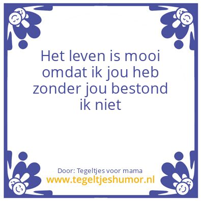 Tegeltje: I love u