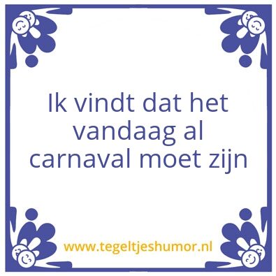 Tegeltje: Carnaval