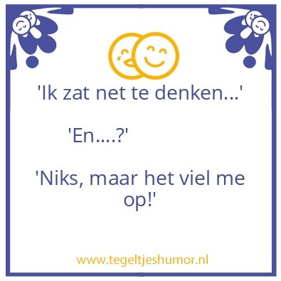 Tegeltje: Denken