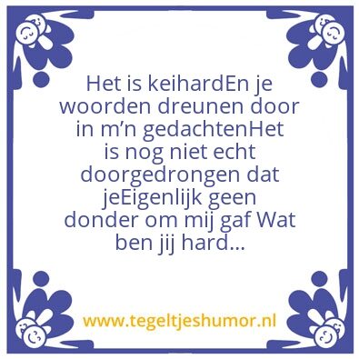 Tegeltje: Waarom zou je dat doen?