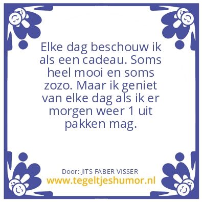 Tegeltje: Positief