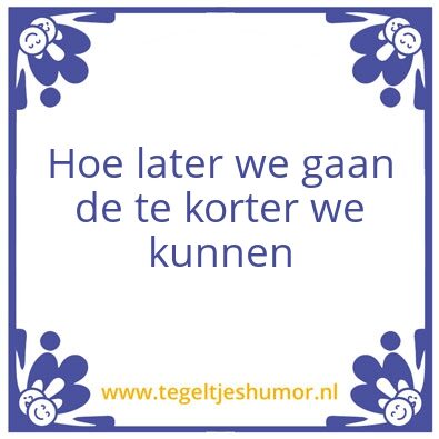 Tegeltje: Hoe laat