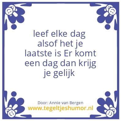 Tegeltje: spreuk
