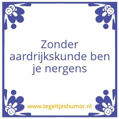 Tegeltje: Aardrijkskunde