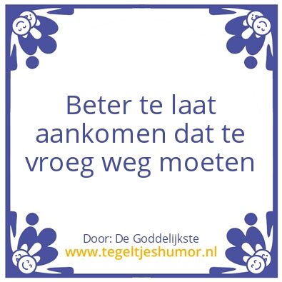 Tegeltje: Arriveren