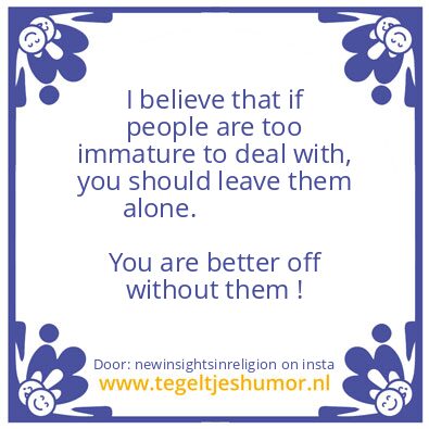 Tegeltje: Lmmature.