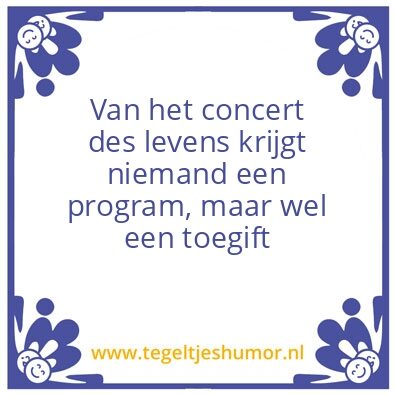 Tegeltje: Toegift
