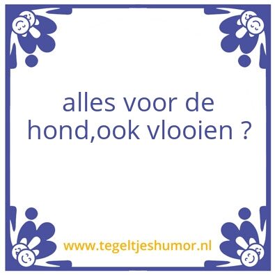 Tegeltje: flauw