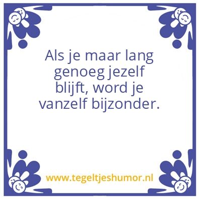 Tegeltje: spreuk