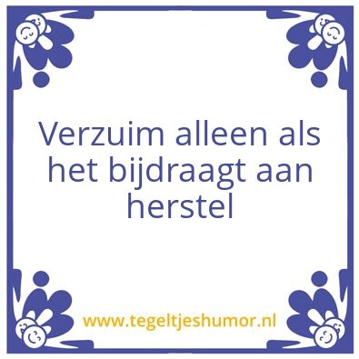 Tegeltje: Verzuim