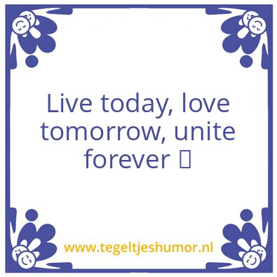 Tegeltje: Love