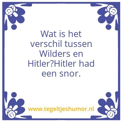 Tegeltje: Wilders